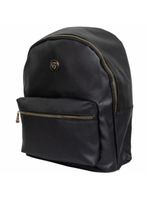 Mochila Feminina Preta Média Executiva Casual Social Resistente Em Poliuretano - Majestic - Yins Brasil - Preto Preto