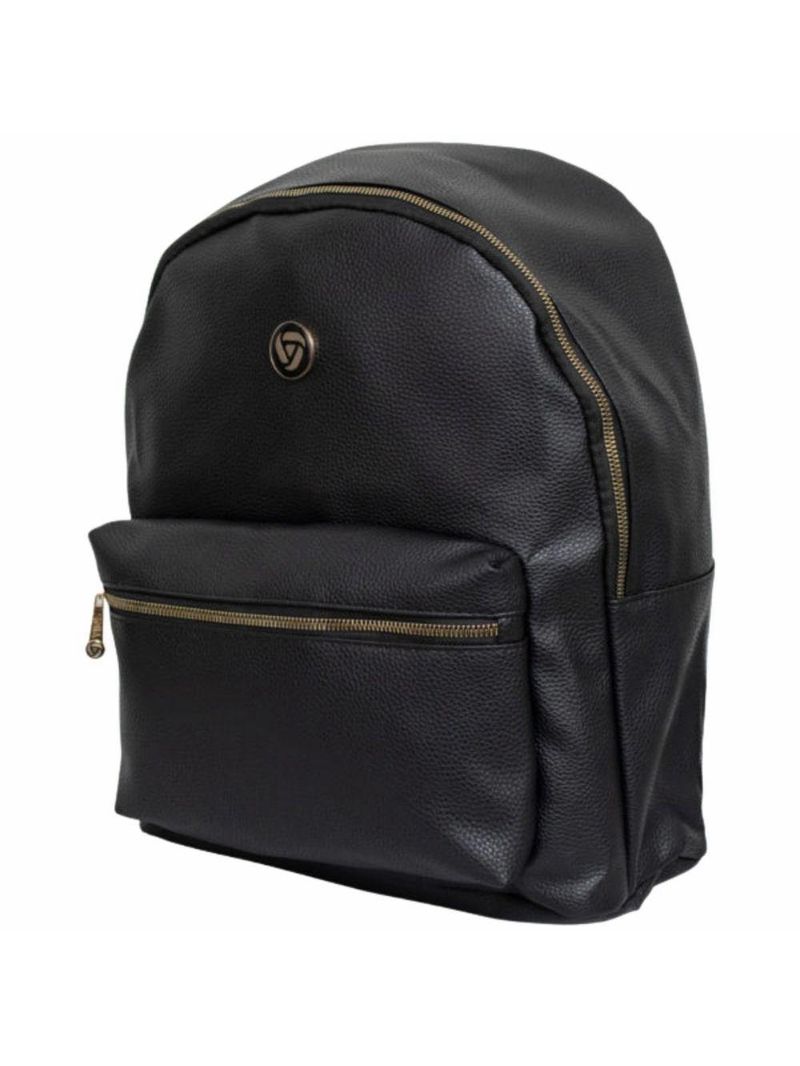 Mochila Feminina Preta Média Executiva Casual Social Resistente Em Poliuretano - Majestic - Yins Brasil - Preto Preto