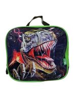 Kit Escolar Trex Para Meninos Mochila + Lancheira + Estojo Reforçada Resistente 17' - Trex Attack Verde Escuro