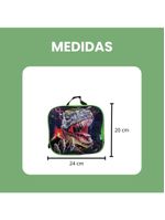 Kit Escolar Trex Para Meninos Mochila + Lancheira + Estojo Reforçada Resistente 17' - Trex Attack Verde Escuro