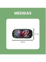 Kit Escolar Trex Para Meninos Mochila + Lancheira + Estojo Reforçada Resistente 17' - Trex Attack Verde Escuro