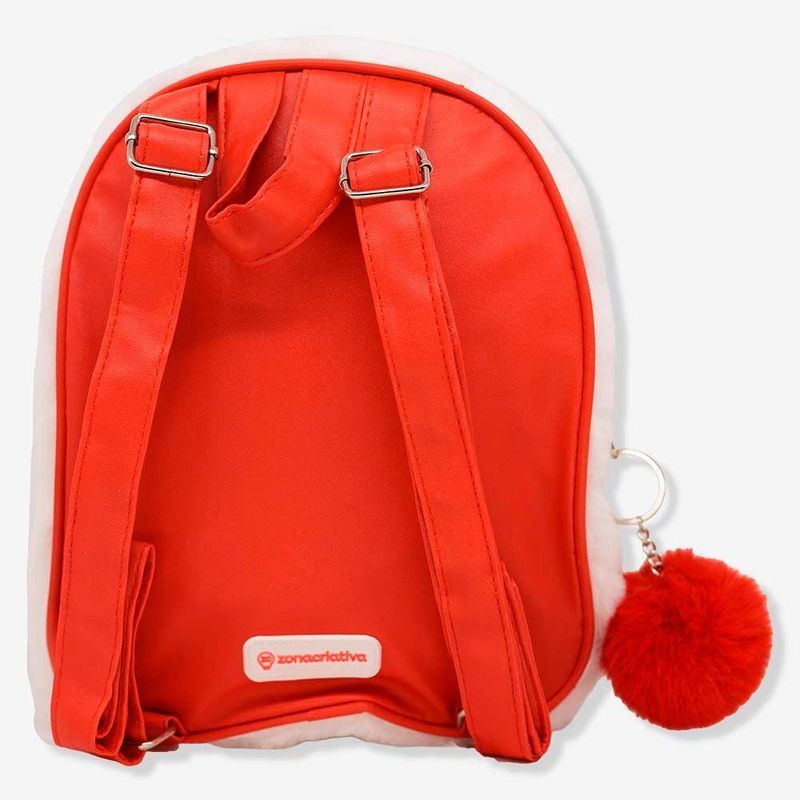 Mini Mochila Plush Com Pompom Hello Kitty