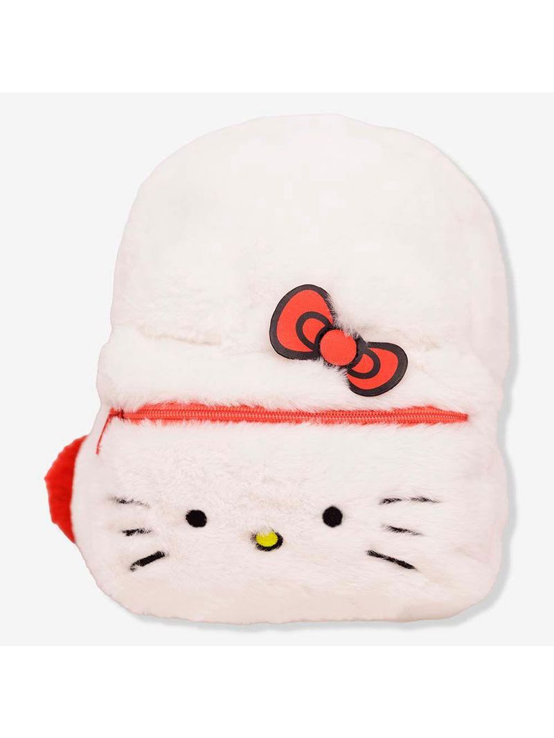 Mini Mochila Plush Com Pompom Hello Kitty
