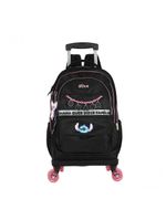 Mochila Com Rodas Stitch Preto - Unico Preto