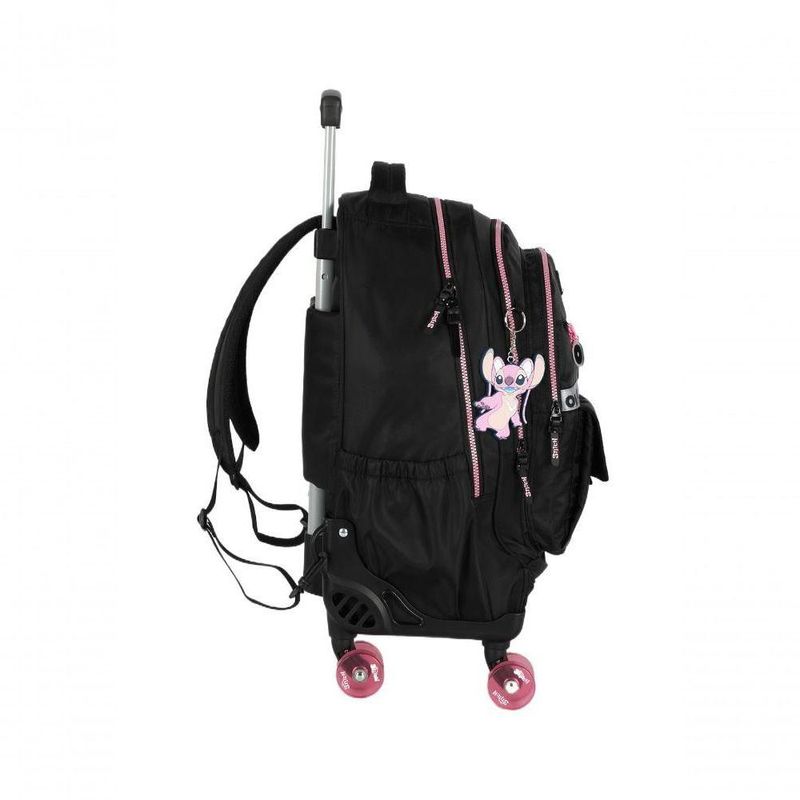 Mochila Com Rodas Stitch Preto - Unico Preto