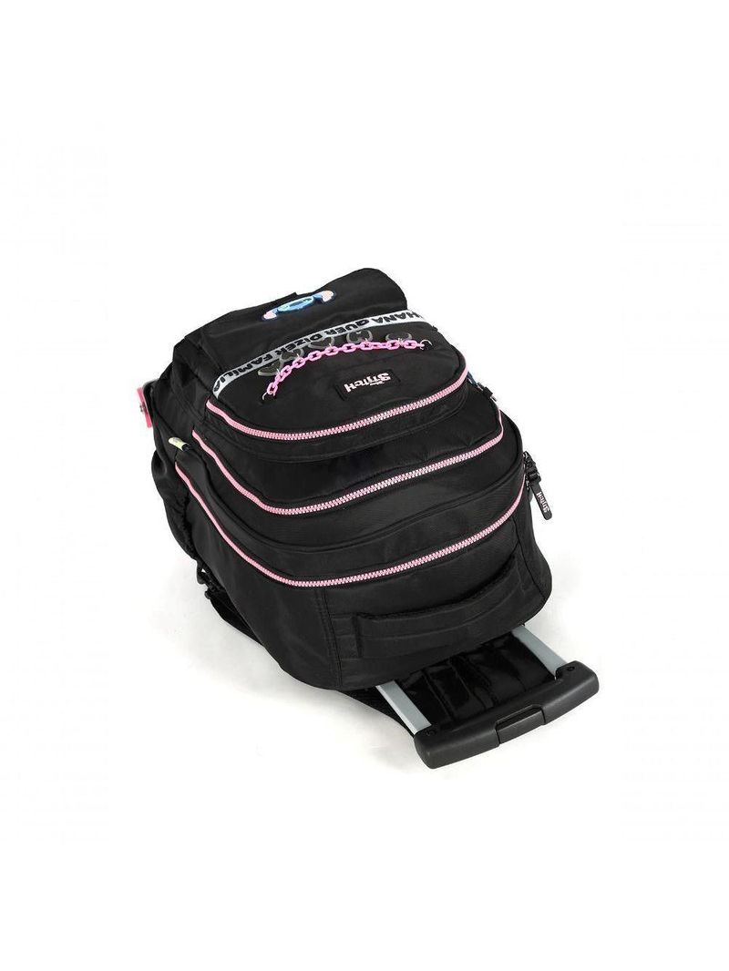 Mochila Com Rodas Stitch Preto - Unico Preto
