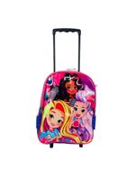 Kit Mochila Infantil Com Rodinhas Princesas Bolsa Escolar Estojo Lancheira Térmica Rosa Impermeavel