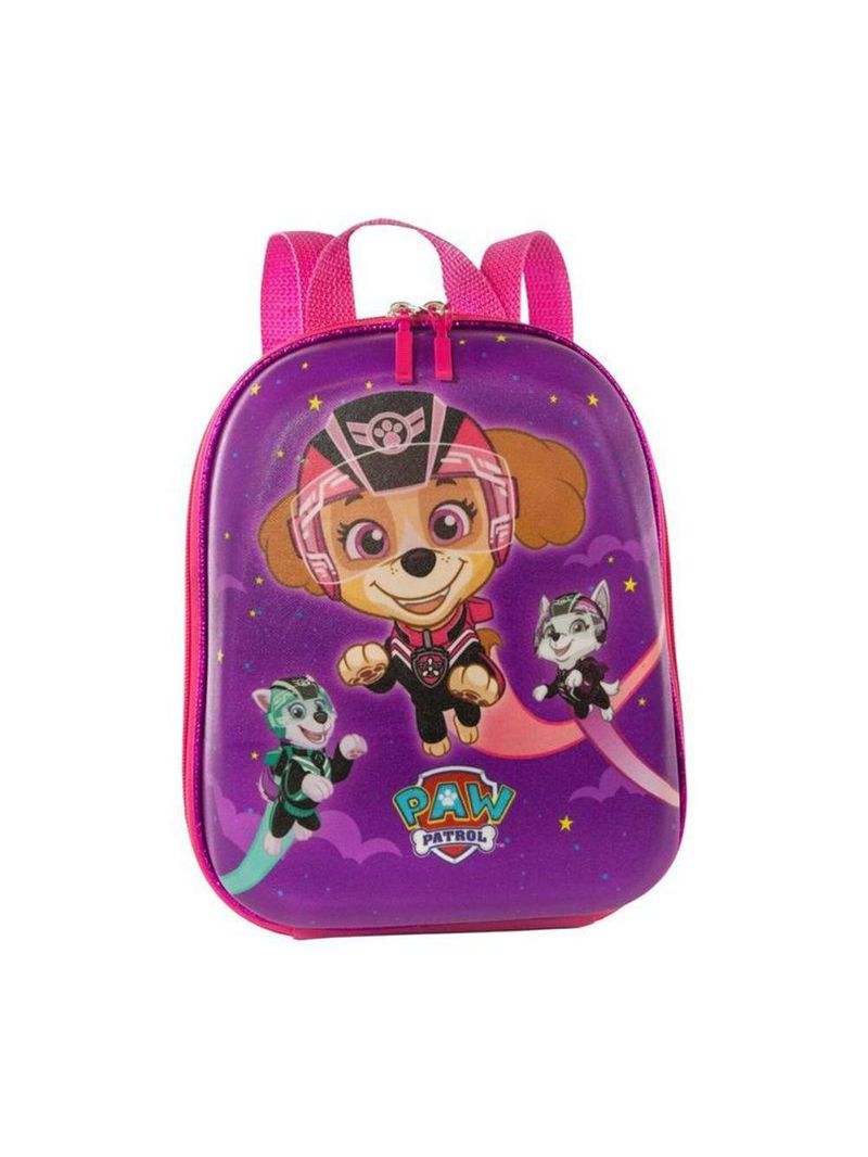 Mochila Escolar Infantil De Costas Patrulha Canina Roxa