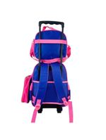 Kit Mochila Infantil Com Rodinhas Princesas Bolsa Escolar Estojo Lancheira Térmica Rosa Impermeavel