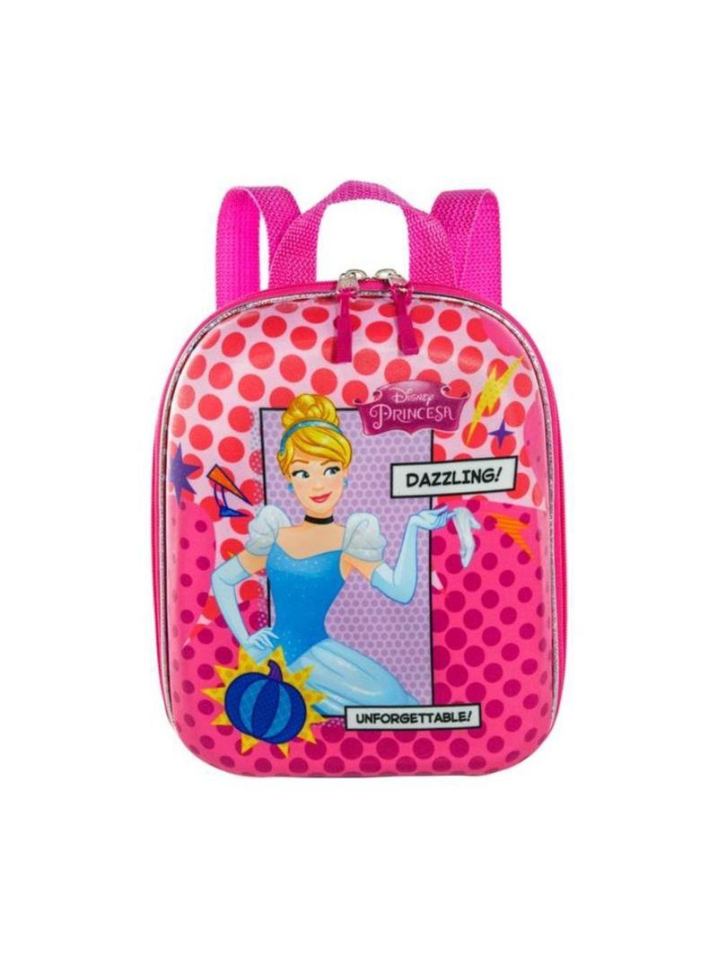Mochila Escolar Infantil De Costas Princesa Cinderela Rosa