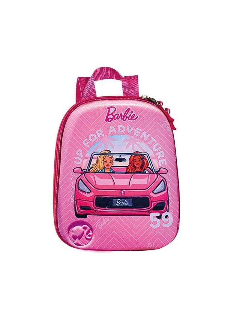 Mochila Escolar Infantil De Costas Barbie Conversível Rosa