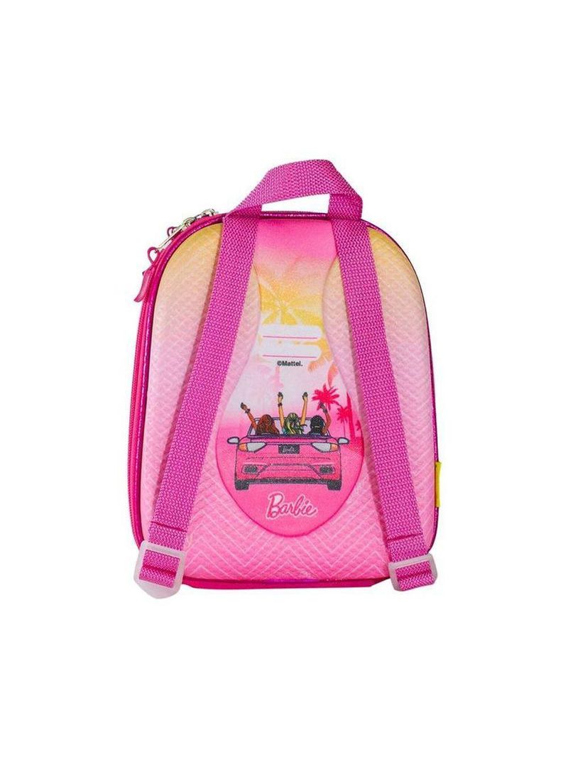 Mochila Escolar Infantil De Costas Barbie Conversível Rosa
