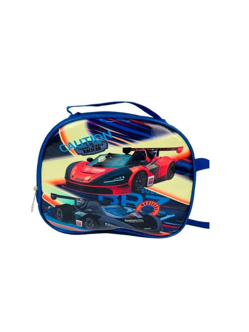 Kit Mochila Infantil Com Rodinhas Carros Escolar Estojo Lancheira Térmica Bolsa Impermeavel