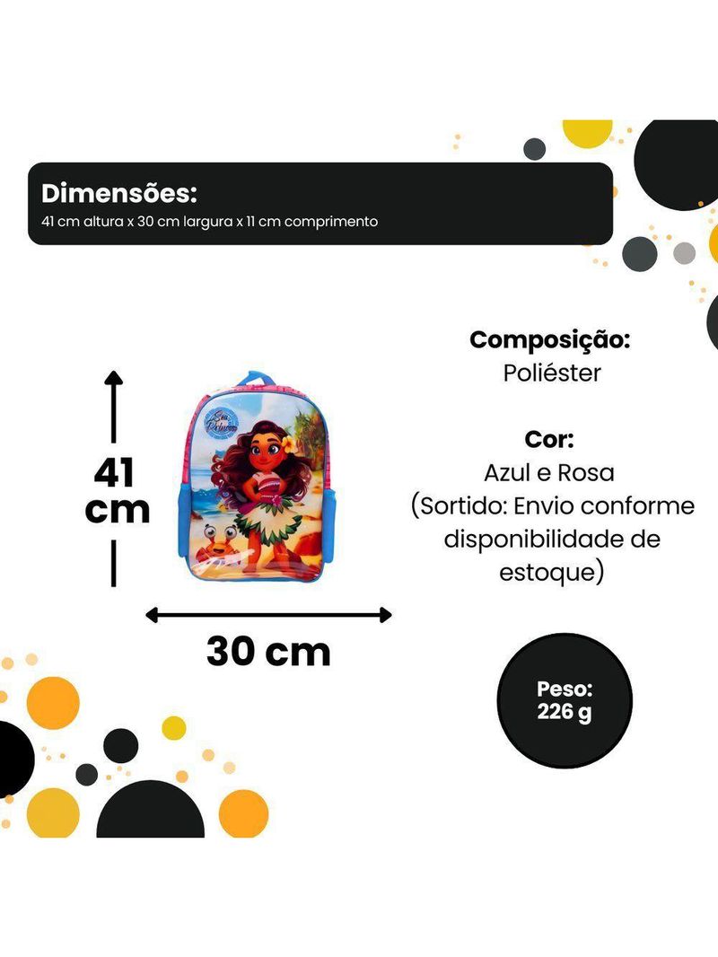 Mochila Infantil De Costa Princesa Do Mar