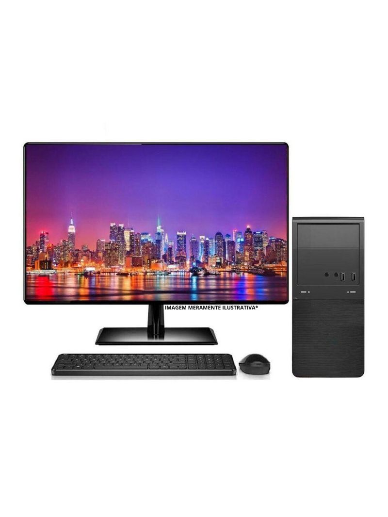 Computador Completo Intel Core I5 8gb Monitor 19 Hdmi Ssd 256gb Windows