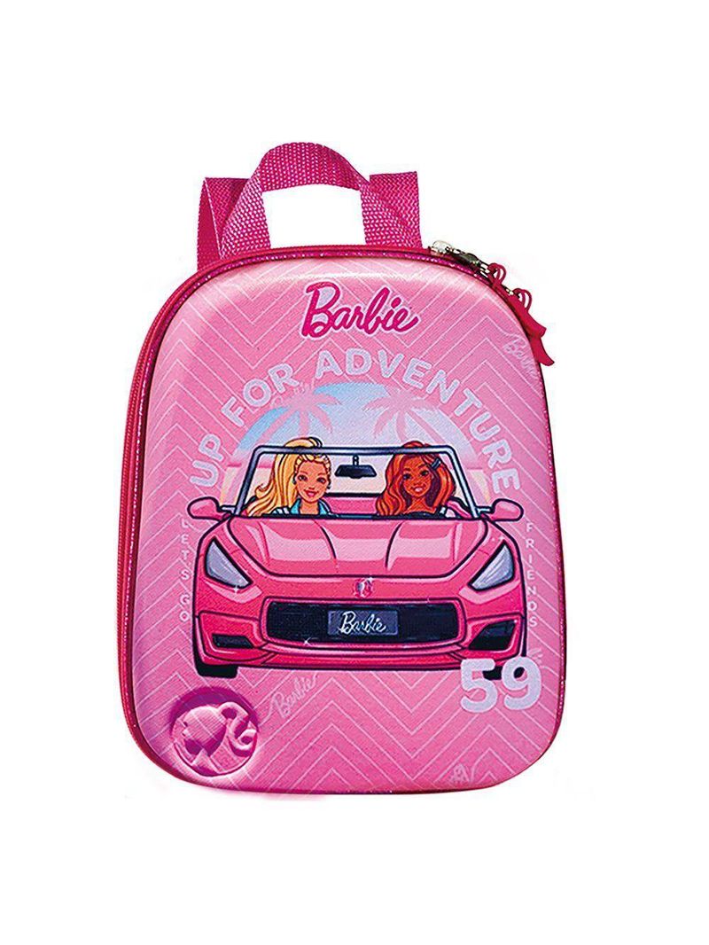 Mochila Infantil Costas Com Alças Ajustáveis Menina 3+ Barbie Conversível Tamanho P Cor Rosa