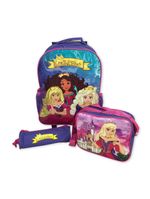 Kit Completo Escolar Princesas Mochila De Rodinhas Lancheira Térmica Estojo