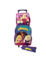 Kit Completo Escolar Princesas Mochila De Rodinhas Lancheira Térmica Estojo