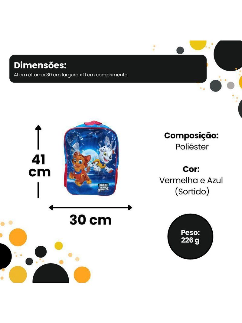 Mochila Infantil De Costa Cachorro Herói