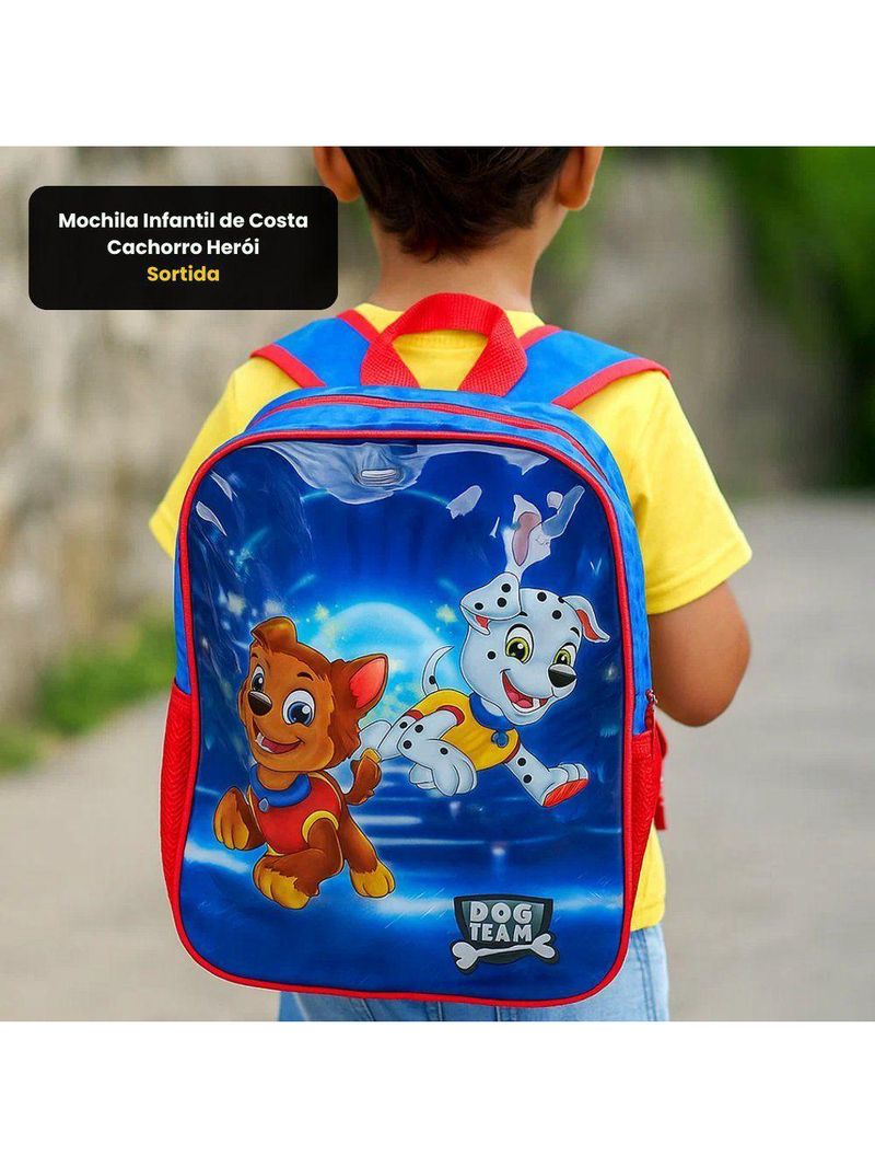 Mochila Infantil De Costa Cachorro Herói