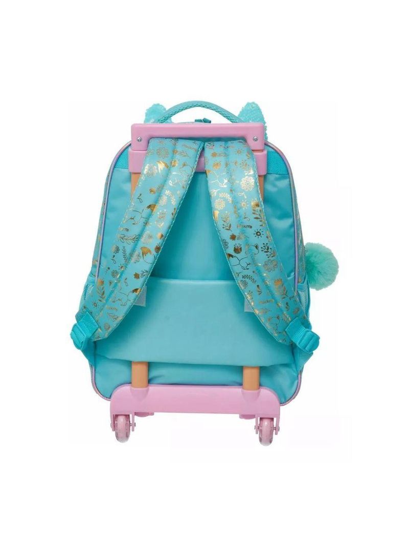 Kit Mochila Rodinhas + Lancheira + Estojo Pack Me Fox Pacific