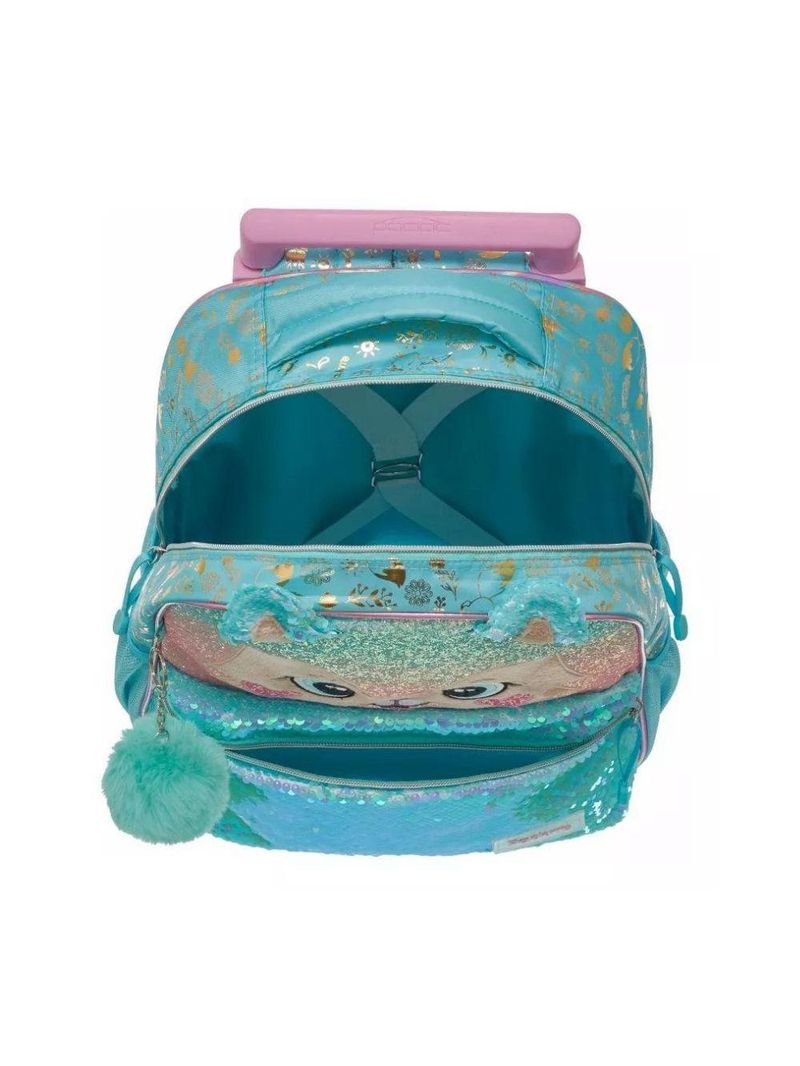 Kit Mochila Rodinhas + Lancheira + Estojo Pack Me Fox Pacific