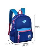 Mochila Costas Stitch Escolar Infantil Tsum Azul Florido