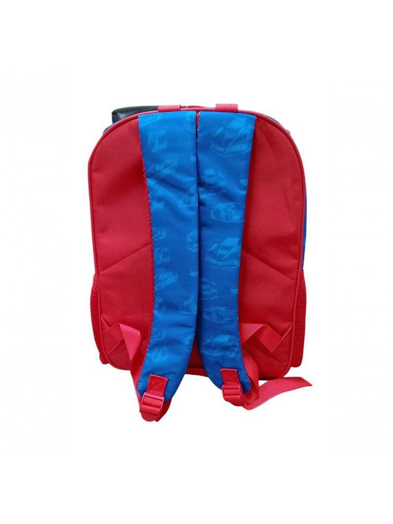 Mochila Infantil Escolar Menino De Costa Modelo Carros Cor Vermelha
