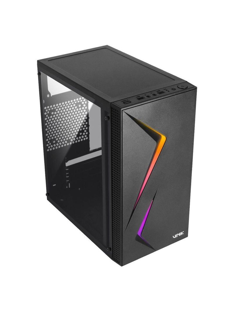 Gabinete Gamer Vinik Twin Edge Preto Lateral Acrílico