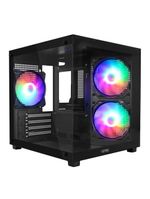 Gabinete Gamer Vinik G-cube Preto Vidro Temperado C- 3 Fans