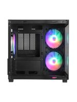 Gabinete Gamer Vinik G-cube Preto Vidro Temperado C- 3 Fans