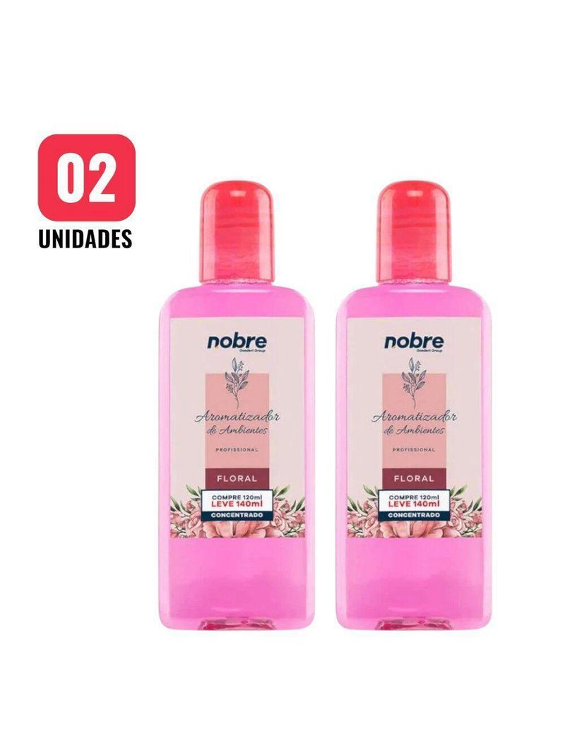 Kit 2 Aromatizantes De Ambiente 140ml Nobre - Floral Concentrado, Perfume Duradouro