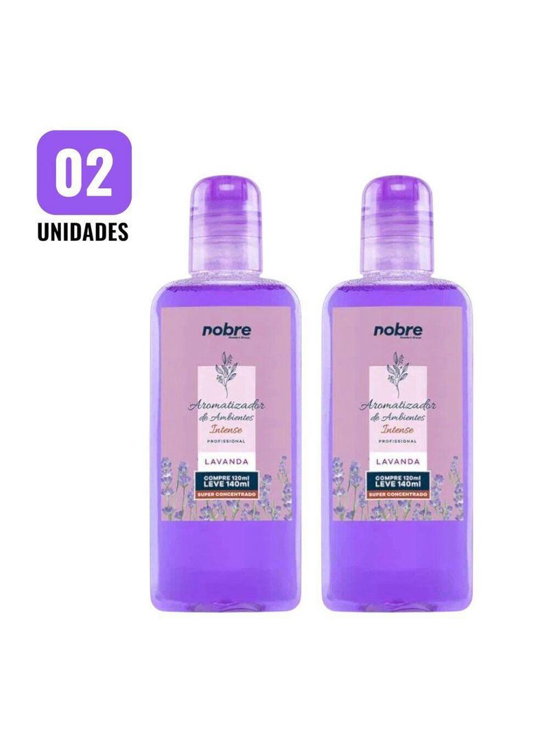 Kit 2 Aromatizantes De Ambiente 140ml Nobre - Lavanda Super Concentrado, Perfume Duradouro