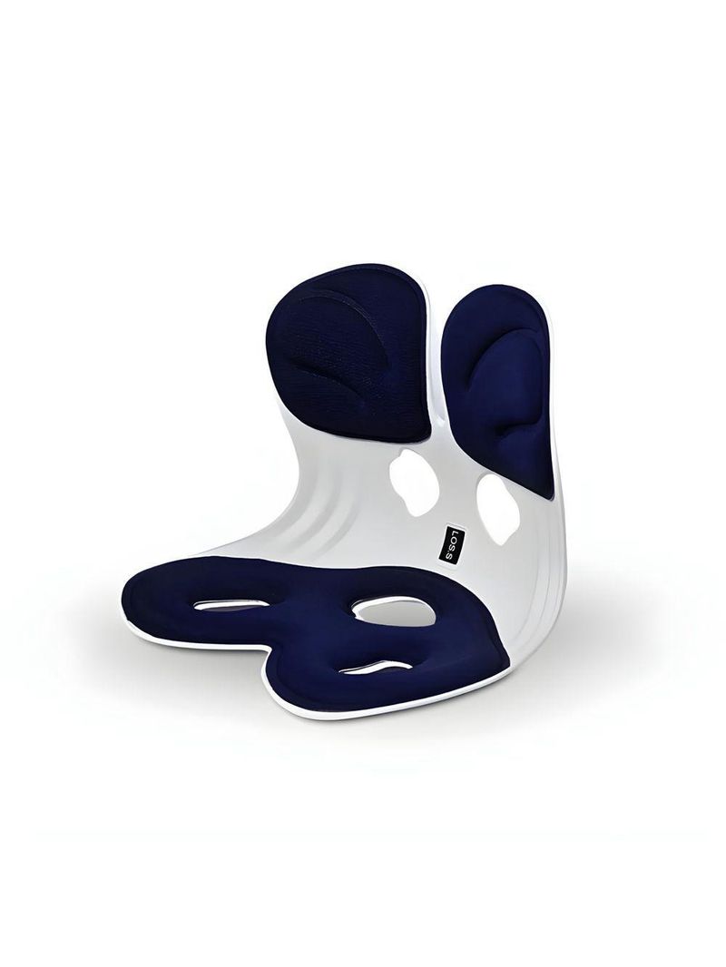 Almofada De Apoio Lombar Cadeira Correção De Coluna G - Azul
