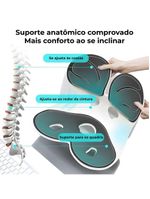 Almofada De Apoio Lombar Cadeira Correção De Coluna G - Azul