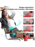 Almofada De Apoio Lombar Cadeira Correção De Coluna G - Azul
