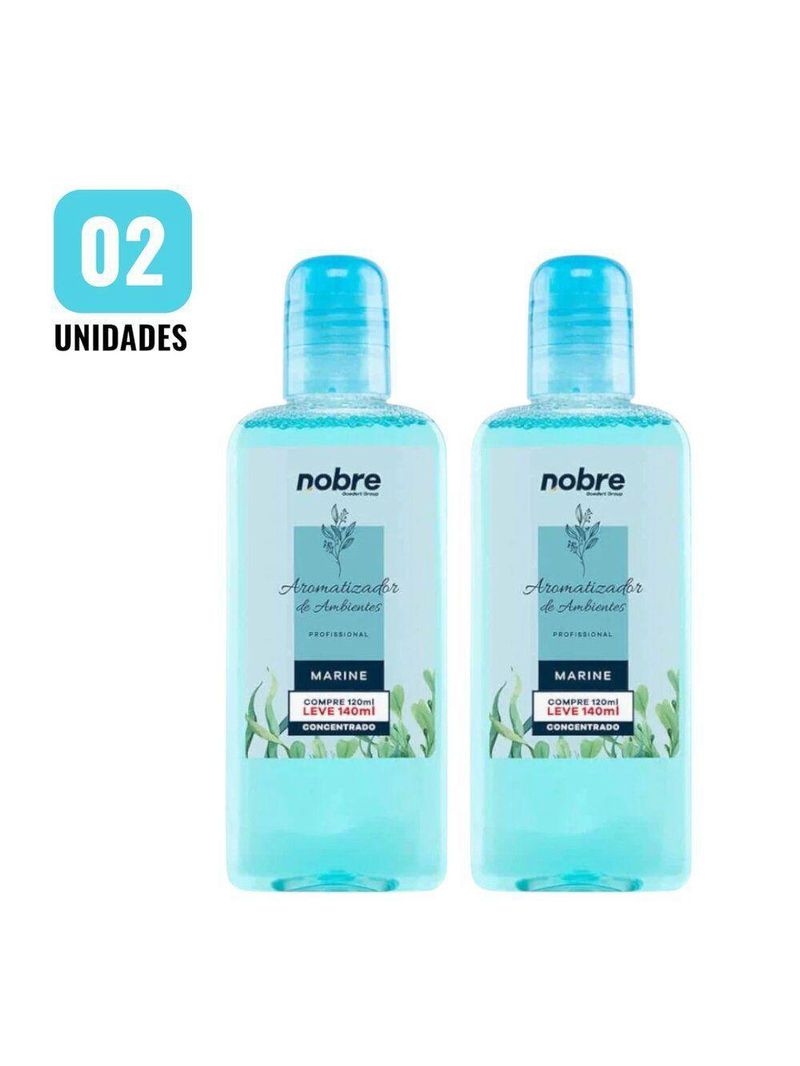 Kit 2 Aromatizantes De Ambiente 140ml Nobre - Marine Concentrado, Perfume Duradouro