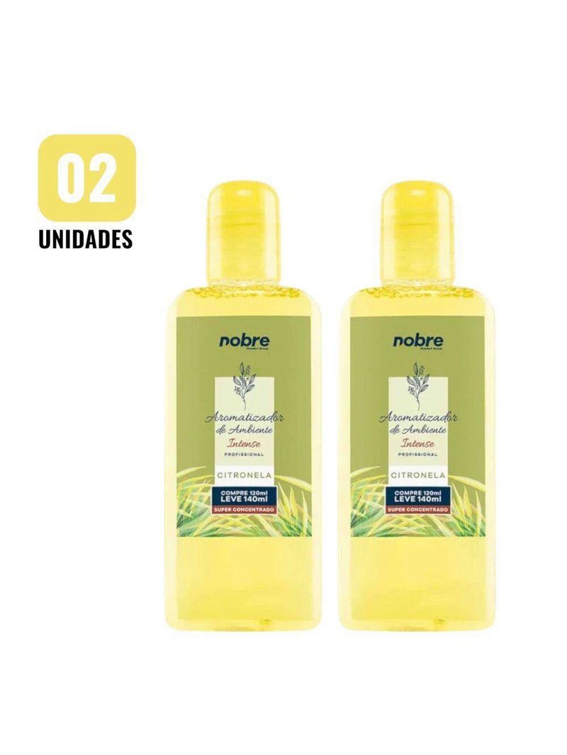 Kit 2 Aromatizantes De Ambiente 140ml Nobre - Citronela Super Concentrado, Perfume Duradouro