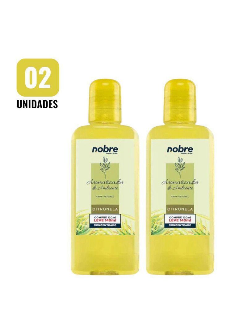Kit 2 Aromatizantes De Ambiente 140ml Nobre - Citronela Concentrado, Perfume Duradouro