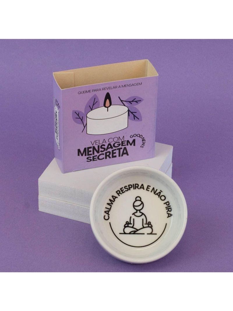 Vela Com Mensagem Secreta Vanilla Smells Like Peace