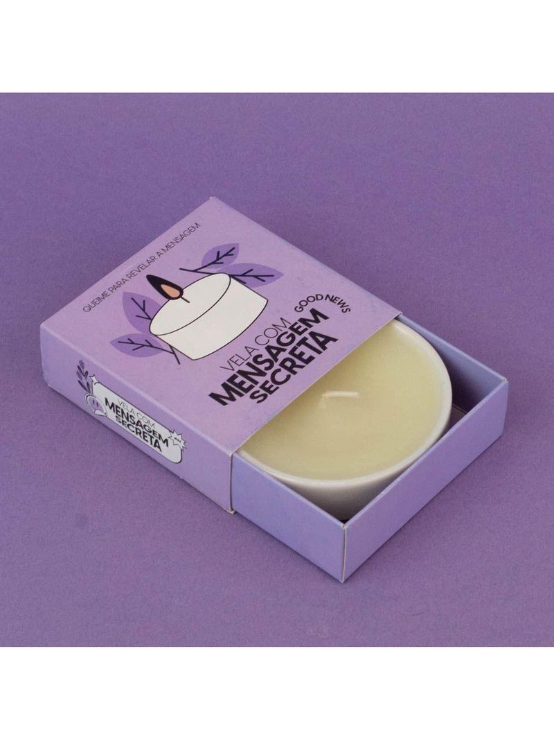 Vela Com Mensagem Secreta Vanilla Smells Like Peace