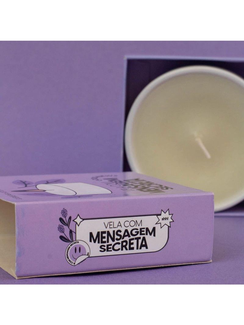 Vela Com Mensagem Secreta Vanilla Smells Like Peace