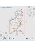 Cadeira Giratória Gamer Reclinável Kl1 Preto E Azul