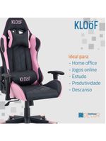 Cadeira Giratória Gamer Reclinável Kl3 Preto E Azul