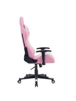 Cadeira Giratória Gamer Reclinável Kl3 Branco E Rosa