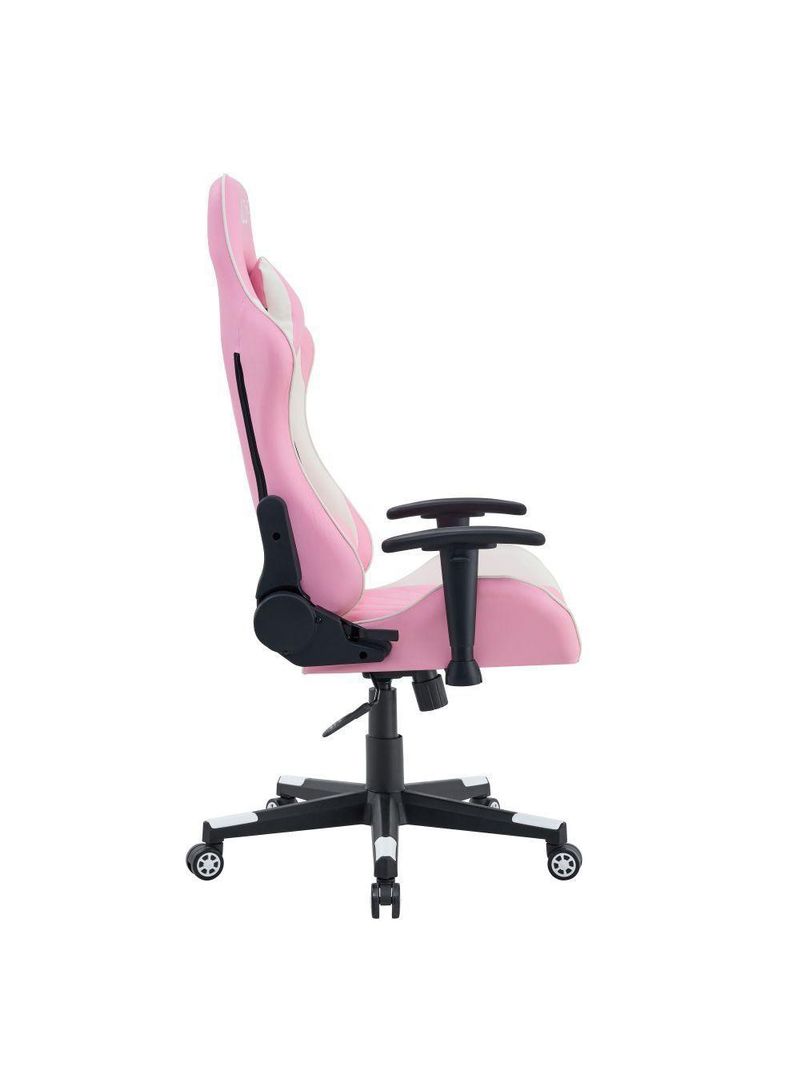 Cadeira Giratória Gamer Reclinável Kl3 Branco E Rosa