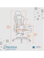 Cadeira Giratória Gamer Reclinável Kl3 Branco E Rosa