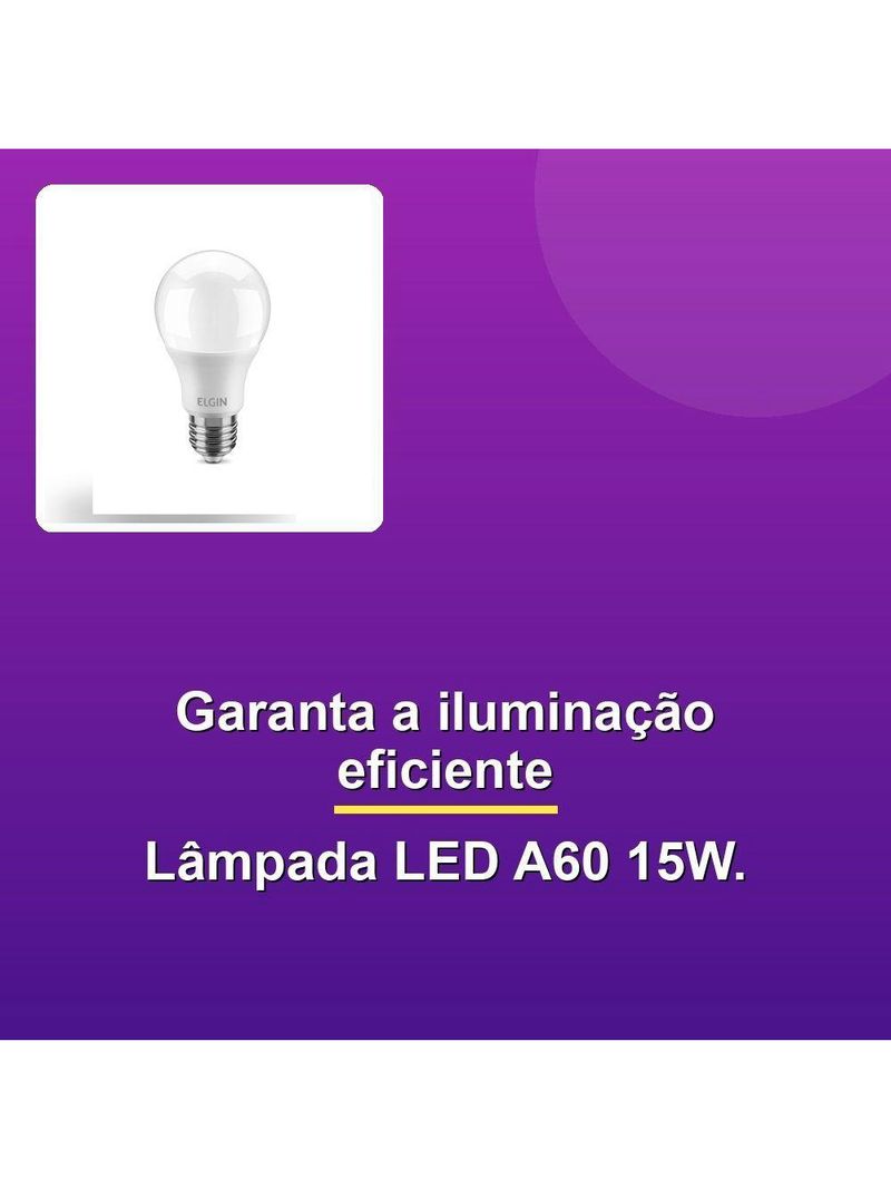 Lâmpada Bulbo Led A60 15w Branca Fria