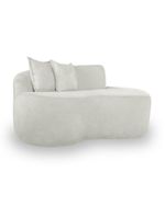 Sofá Moderno 2 Lugares Sala E Recepção Bouclé Cor:branco