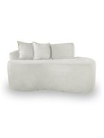 Sofá Moderno 2 Lugares Sala E Recepção Bouclé Cor:branco